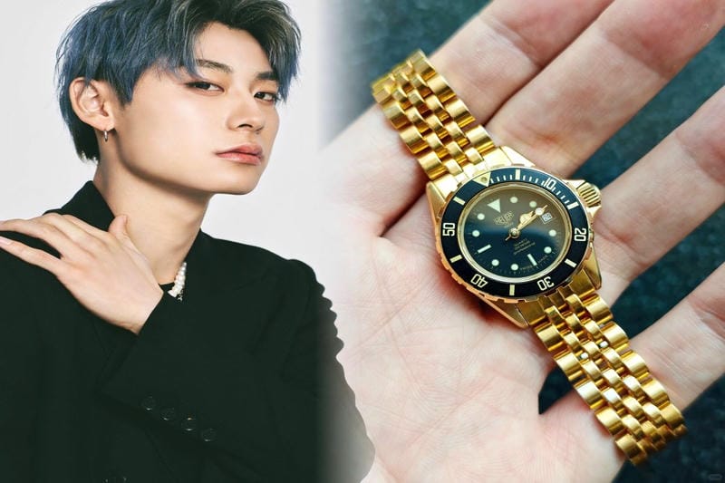 タグホイヤー「オイスター パーペチュアル デイデイト」のアンティークを着用