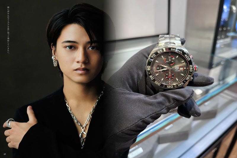 タグホイヤー「オイスター パーペチュアル デイデイト」のアンティークを着用