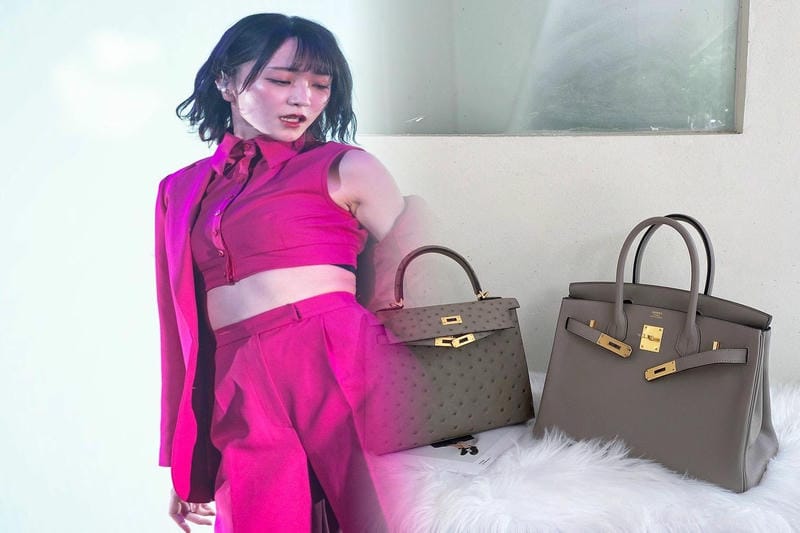 お洒落♡大人気 HERMES ベアンミニ 財布 Blue Indigo ローズG金具