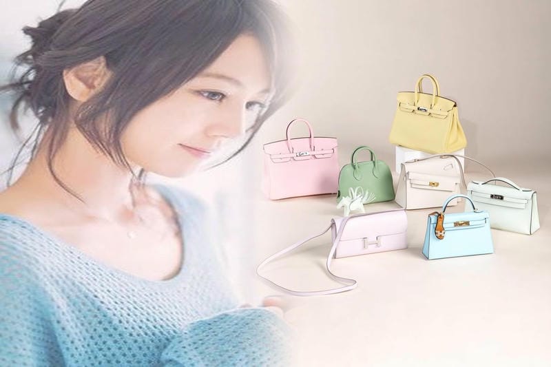 お洒落♡大人気 HERMES ベアンミニ 財布 Blue Indigo ローズG金具