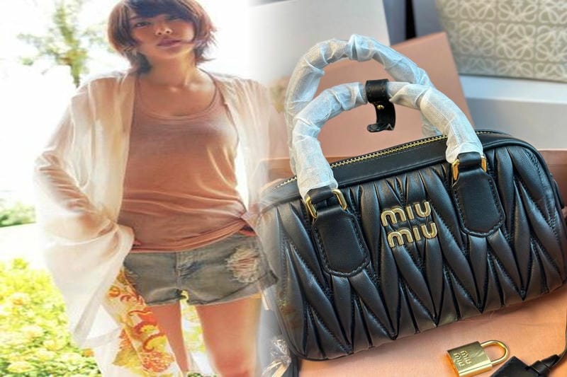 黒バッグで決める！ミュウミュウの大人っぽいコーディネート
