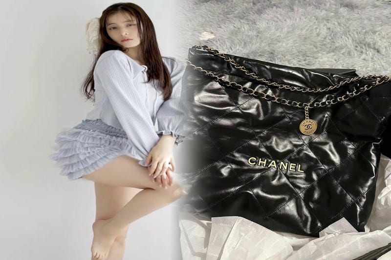 シャネル布地トートバッグ