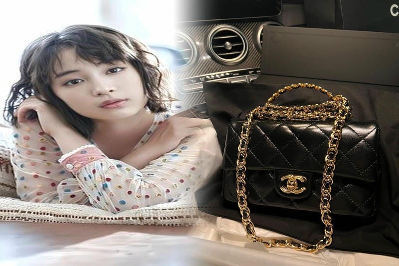 シャネル化粧ポーチ ブラシ付き｜メイク直しに便利なブラシ付きポーチ