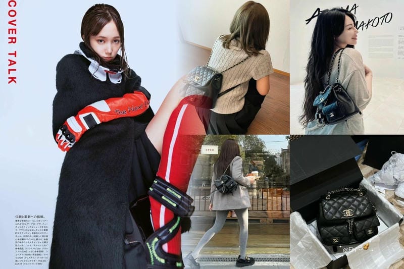 シャネル布地トートバッグ