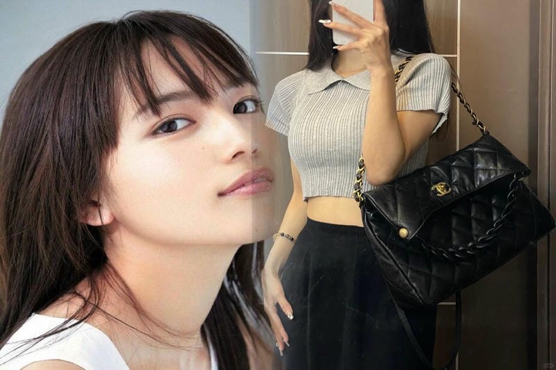 シャネルブラックゴールドカーフスキンレボーイミディアム