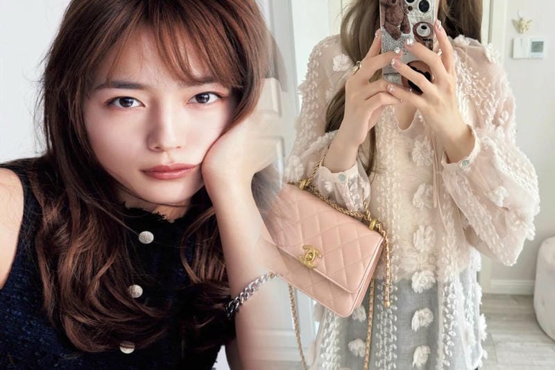 シャネル ツイード バッグ ピンク