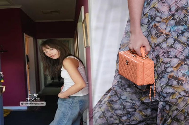 シャネル布地トートバッグ