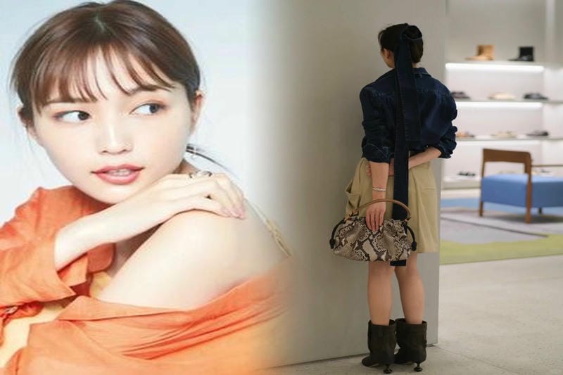 LOEWEバッグの異素材ミックス