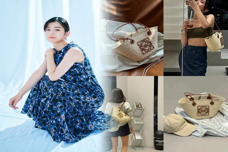 ロエベバッグで作るフェミニンコーデのアイデア