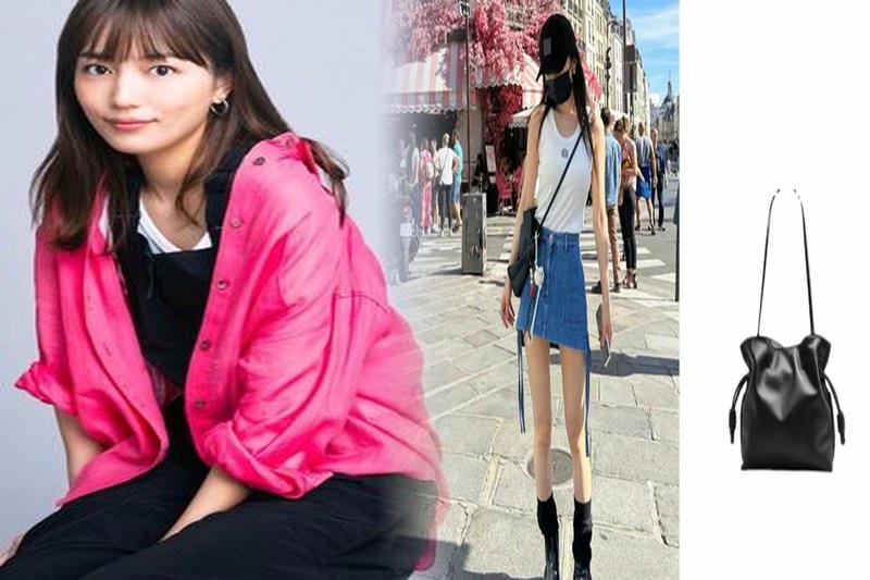 人気タレント愛用！ロエベバッグで個性派スタイル