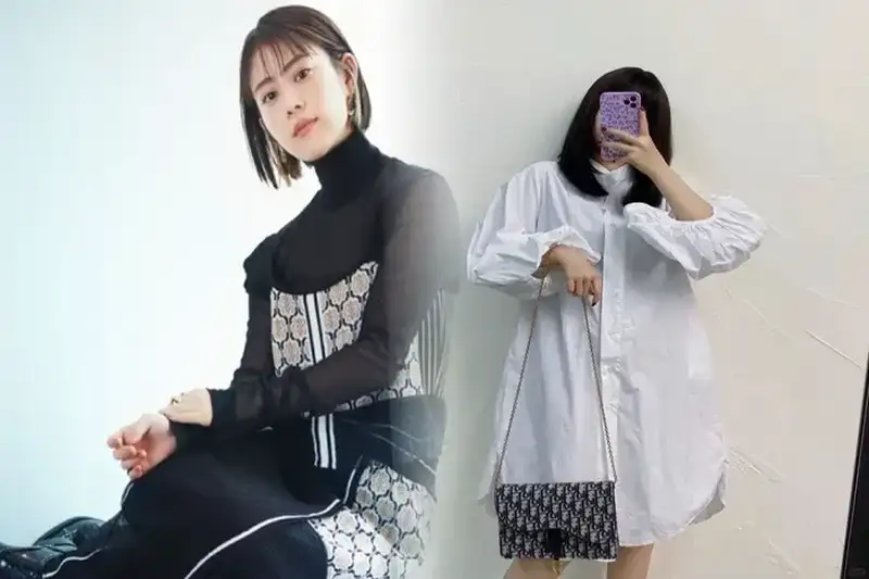 ディオールのスタイリッシュなドローストリングショルダーバッグ