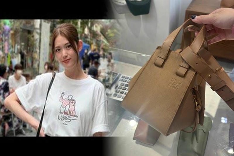 ブラックのロエベ ハンドバッグ！シンプルかつエレガントなコーディネート