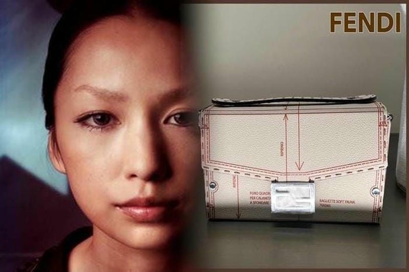 FENDI スモールキャナイ スタッズ付ショルダーバッグ