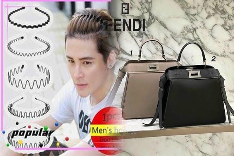 【送料込】19SS FENDI PEEKABOO MINI POCKET スプリットバッグ