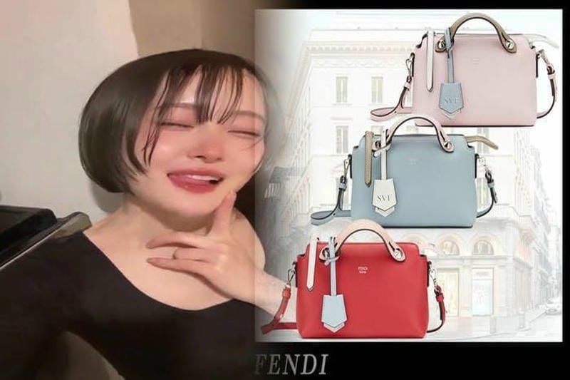 FENDI スモールキャナイ スタッズ付ショルダーバッグ