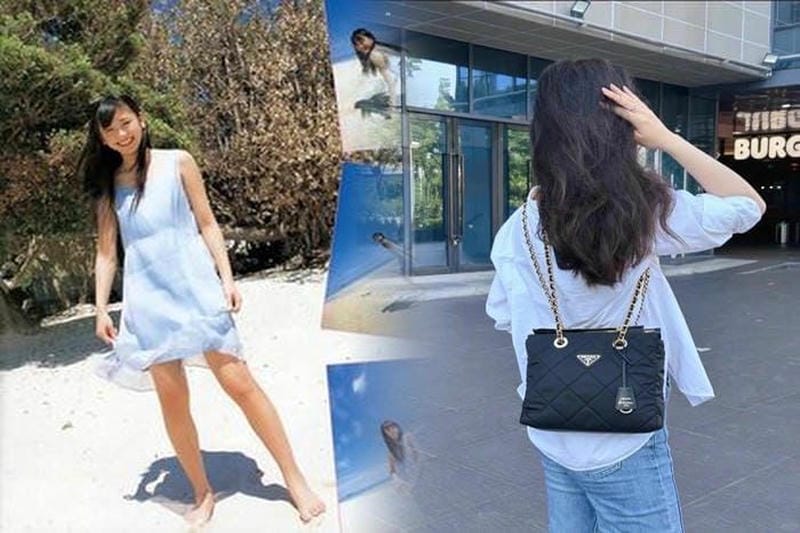 prada ラフィア トート バッグ