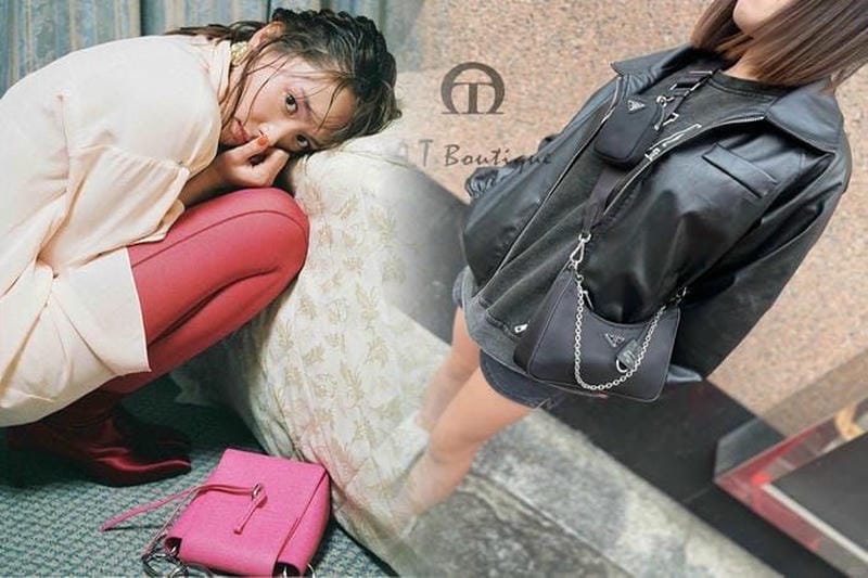 prada レザー ショルダー バッグ