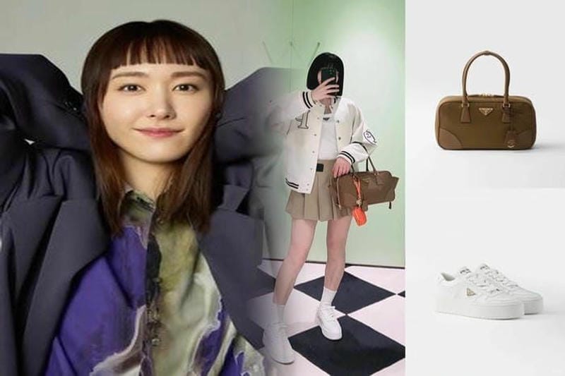 PRADA ファブリック ハンドバッグ