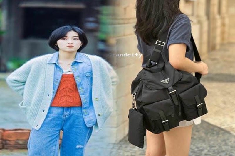 PRADA ファブリック ハンドバッグ