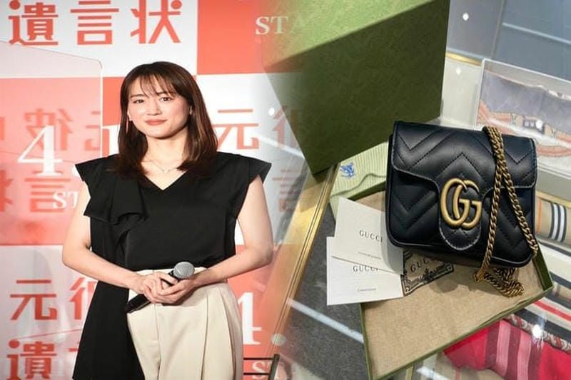 マジックテープ仕様のグッチバッグでカジュアルに持ち運び