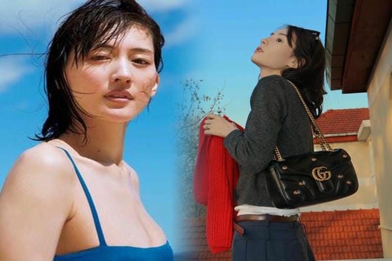 横掛けグッチバッグでシンプルにスタイリッシュなコーデを