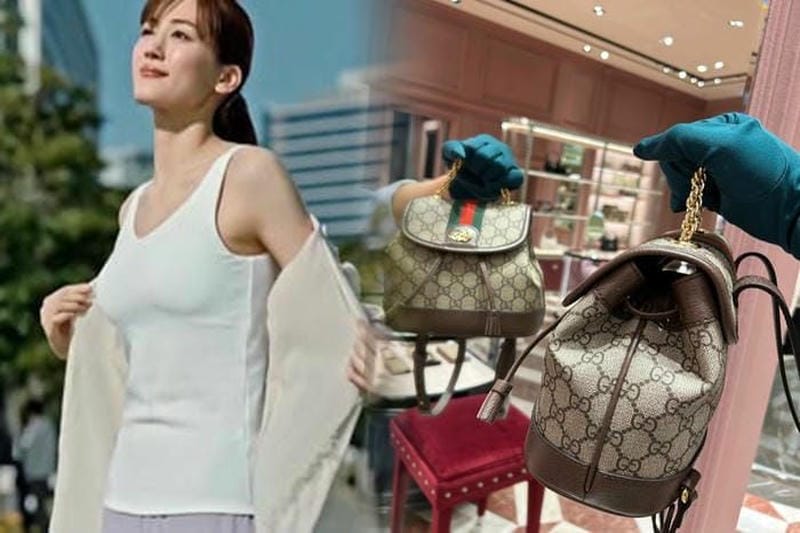 マジックテープ仕様のグッチバッグでカジュアルに持ち運び