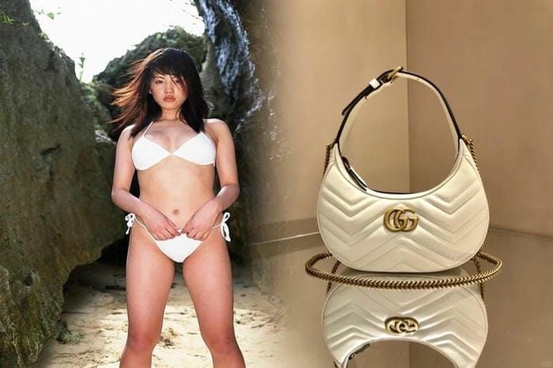 ノラサラザールと彼女の70年代ビンテージグッチバッグ