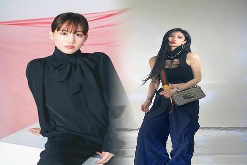 花柄のグッチショルダーバッグで華やかなスタイルに