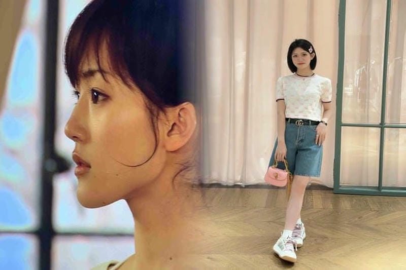 横掛けグッチバッグでシンプルにスタイリッシュなコーデを