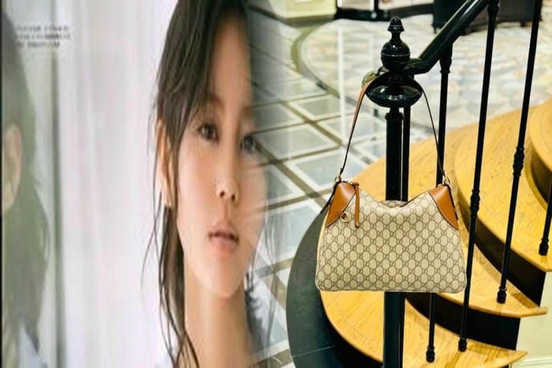 横掛けグッチバッグでシンプルにスタイリッシュなコーデを