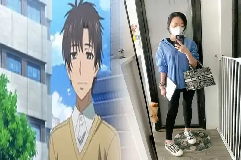 ディオールのネオンカラーのバッグでポップなコーディネート