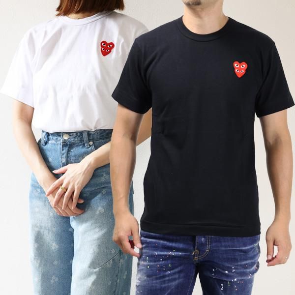 コムデギャルソン ハート2つTシャツ