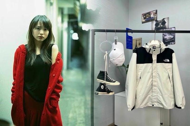 ノース フェイス 3way パープル