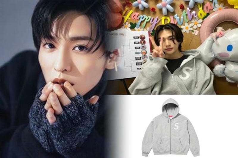 シュプリーム 赤 パーカー コーデ