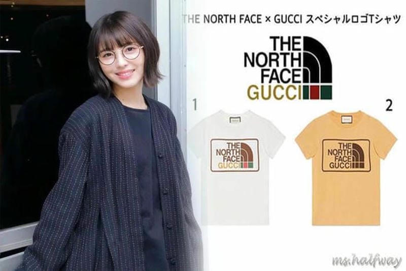 gucci ノースフェイス tシャツ