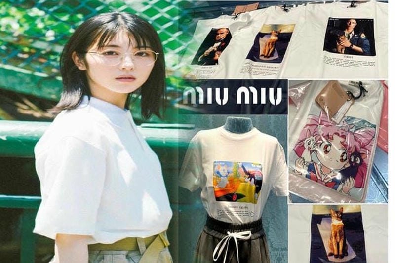 ミュウミュウTシャツで楽しむシンプルエレガンス