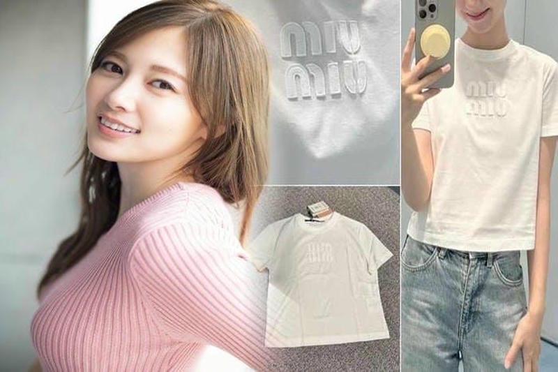 石原さとみも愛用するMiu Miu Tシャツのスタイル特集