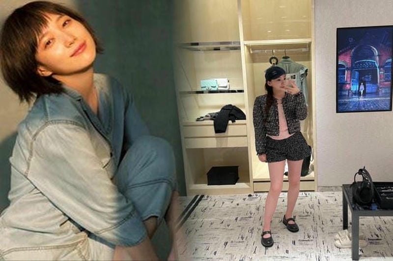 アン・ハサウェイ風のシャネルTシャツスタイル