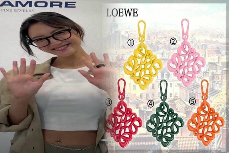春夏新作 雑誌掲載【LOEWE】アナグラムブローチ Palladium/Multicolor