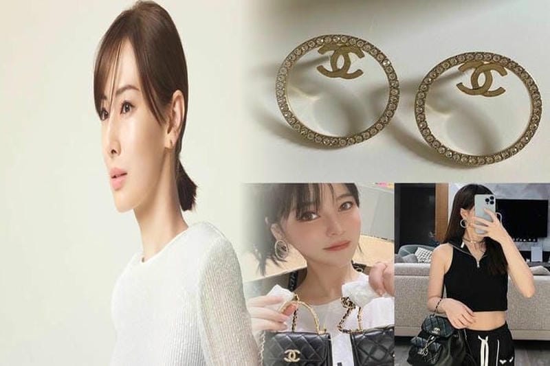 シャネル風ピアスのハンドメイドアイデア