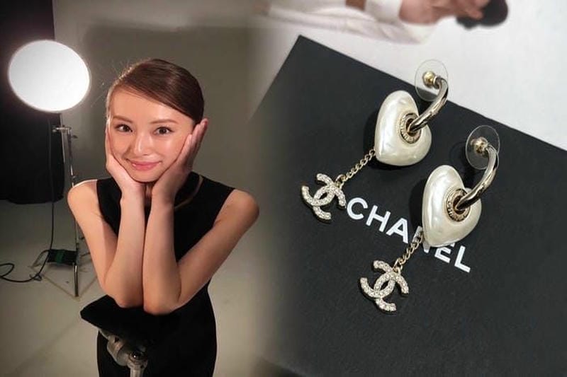 chanel ピアス ピンク