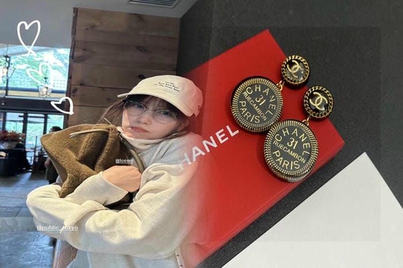 シャネルのブローチを使った上品なデートスタイル