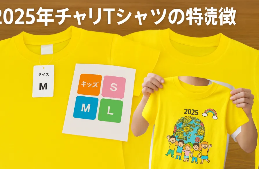 3. 価格・サイズ・デザイン｜2025年チャリTシャツの特徴.webp