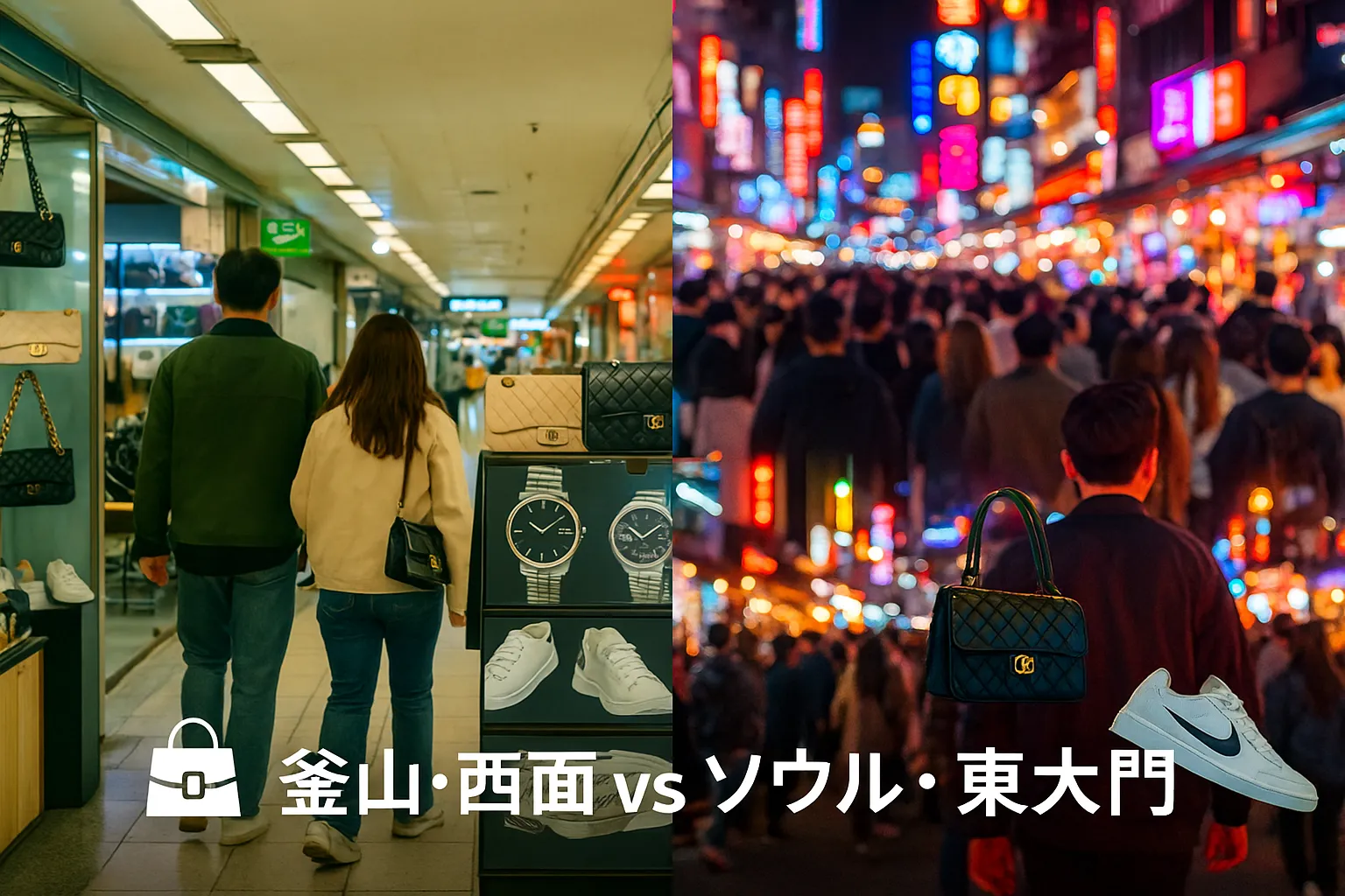 釜山・西面とソウル・東大門の比較.webp