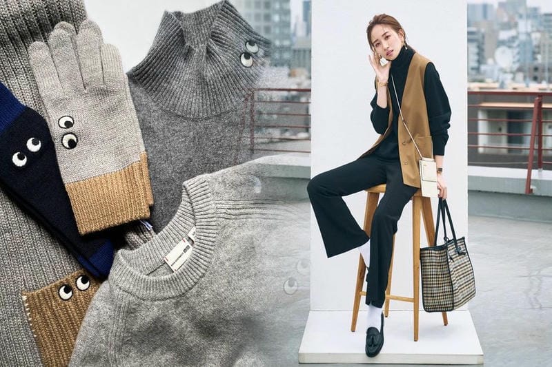 ユニクロ リブ ハイネック t コーデ