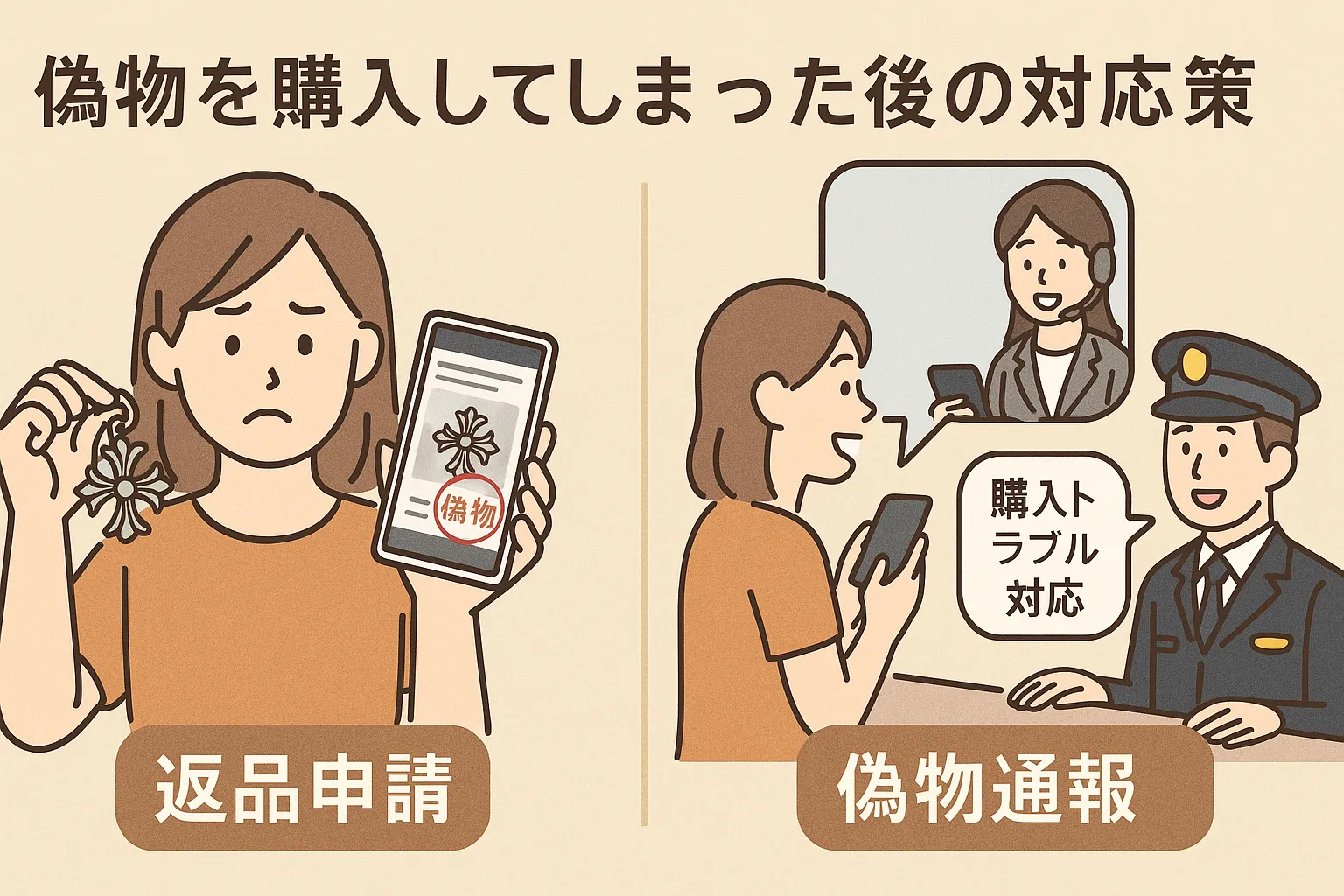 偽物を買ってしまったら？返品・通報・対応策.webp