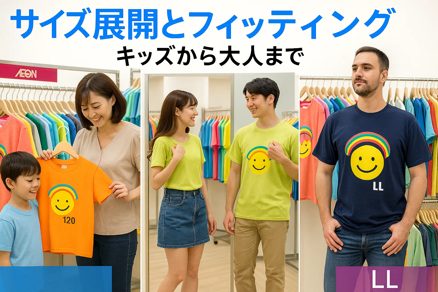 サイズ展開とフィッティング｜キッズから大人まで.webp