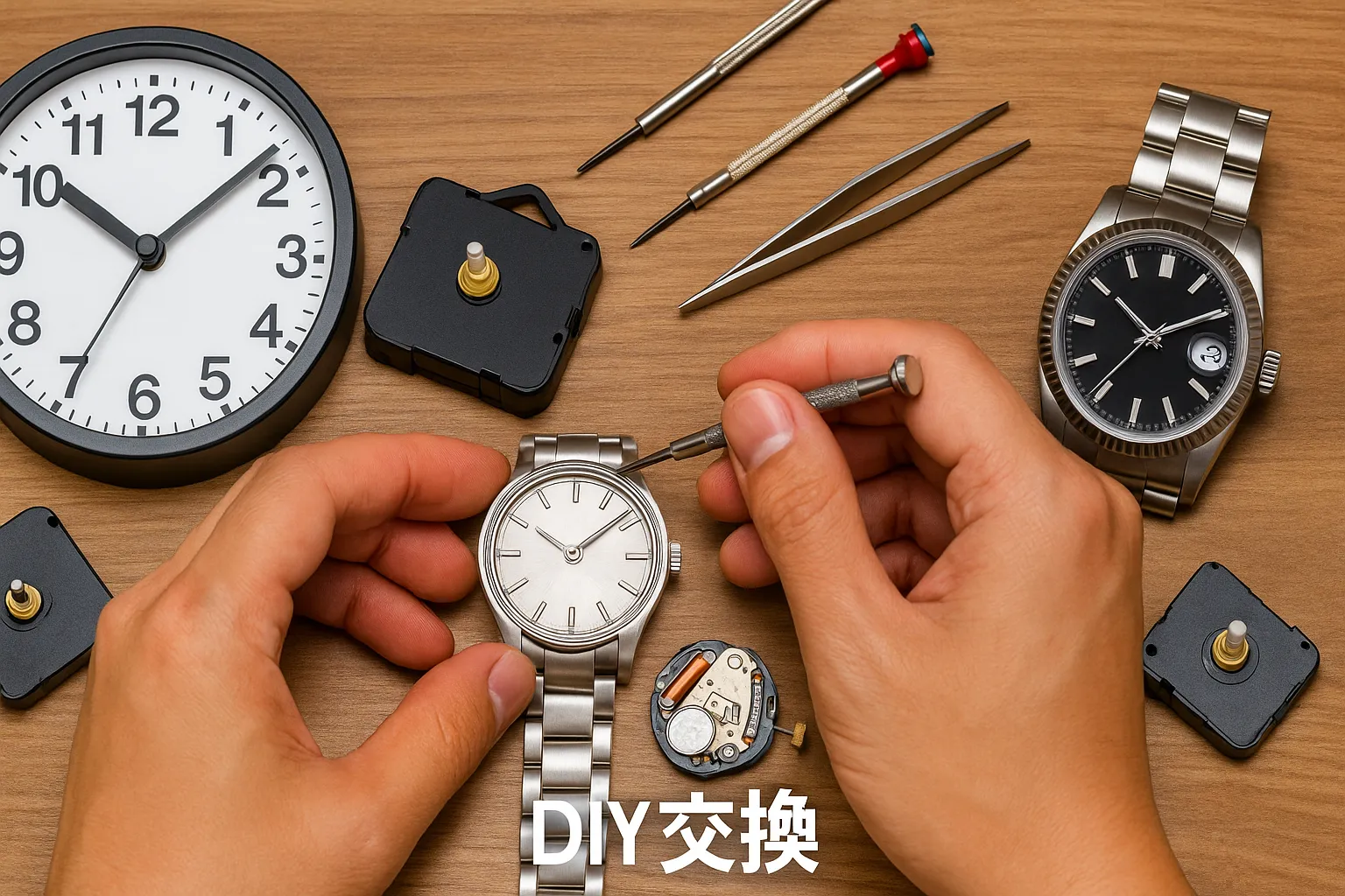 自作やDIYでできる？時計 ムーブメント交換の注意点.webp