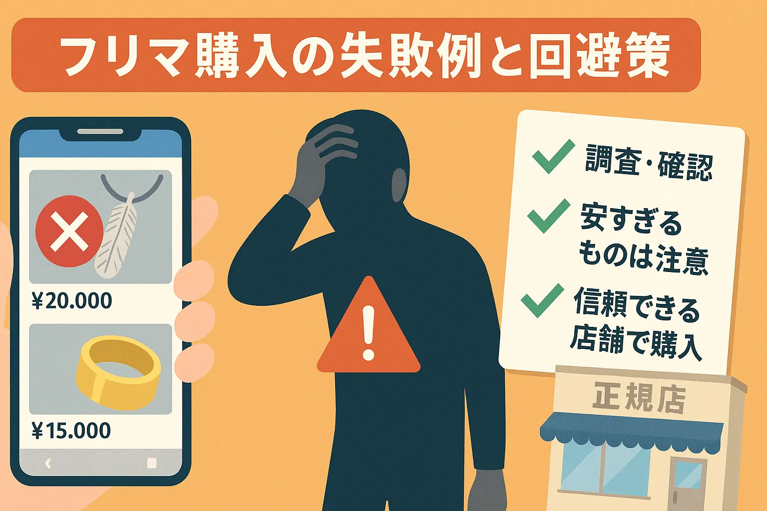 フリマ・ネット購入での失敗例と回避策.webp