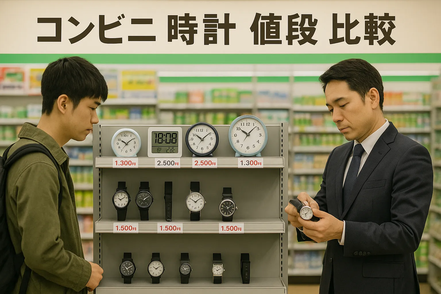 コンビニ時計の種類と値段比較.webp